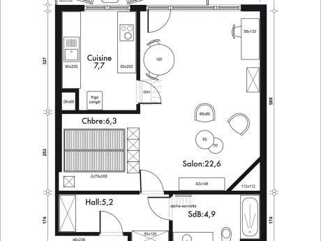 单人间 55 m² 在 Liege Saint-Léonard